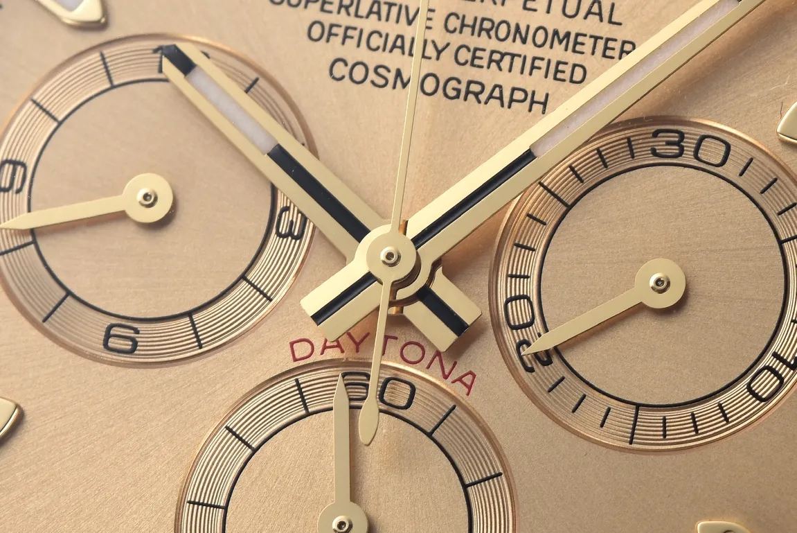 Rolex Daytona 116518 Champagne Dial – Full Gold with Black Rubber Strap - 图片 5