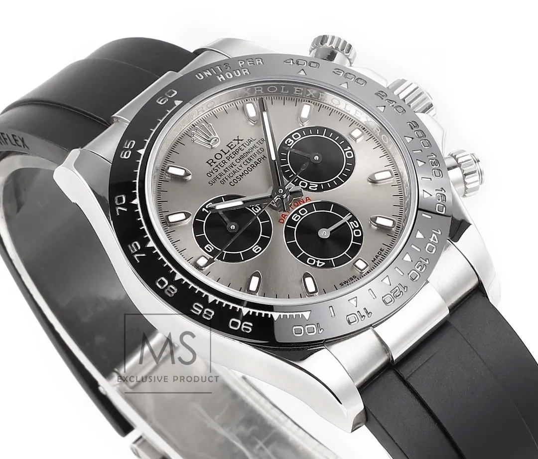 VS Factory Rolex Daytona 4130 – Black Rubber Strap, Panda Dial, Ultra-Thin Case by VSF Watches Official Store - 图片 5