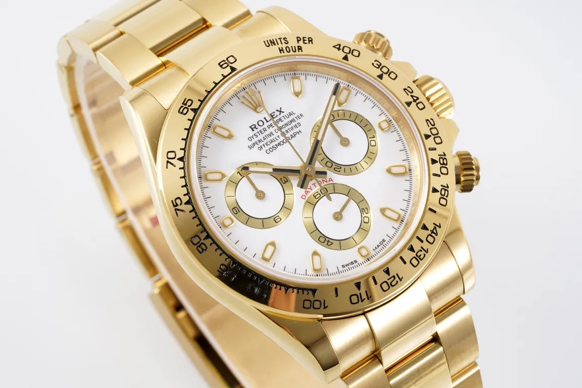 Rolex Daytona 4130 Gold Full Gold Chronograph Watch – Swiss A-Grade Watches Quality - 图片 4