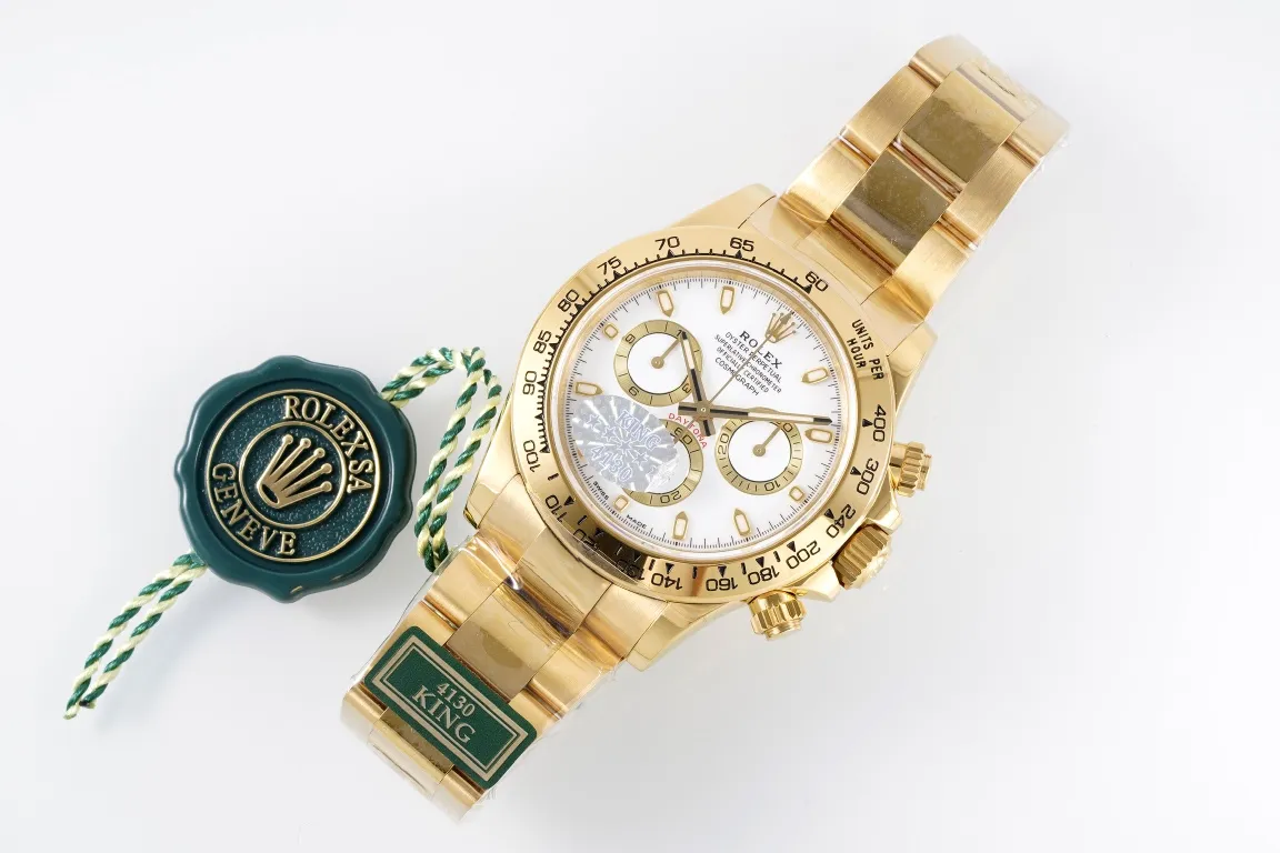 Rolex Daytona 4130 Gold Full Gold Chronograph Watch – Swiss A-Grade Watches Quality - 图片 9