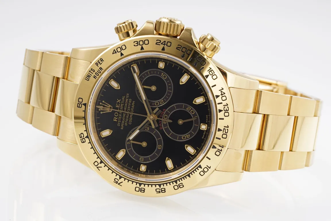 Rolex Daytona 4130 – Gold with Black Dial – Luxury Chronograph Watch Collection - 图片 2
