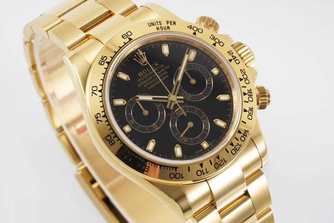 Rolex Daytona 4130 – Gold with Black Dial – Luxury Chronograph Watch Collection - 图片 3