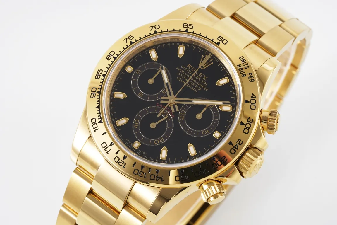 Rolex Daytona 4130 – Gold with Black Dial – Luxury Chronograph Watch Collection - 图片 4