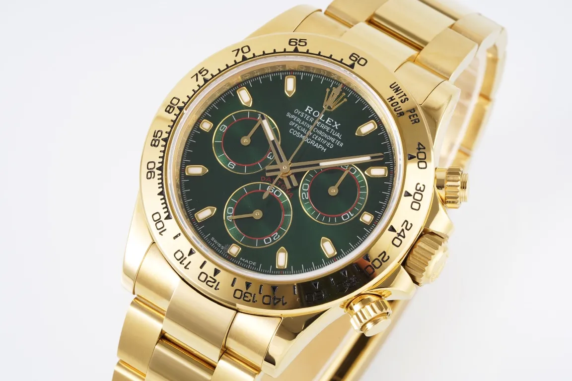 Rolex Daytona 4130 – Gold with Green Dial – Premium Luxury Watches Collection - 图片 2