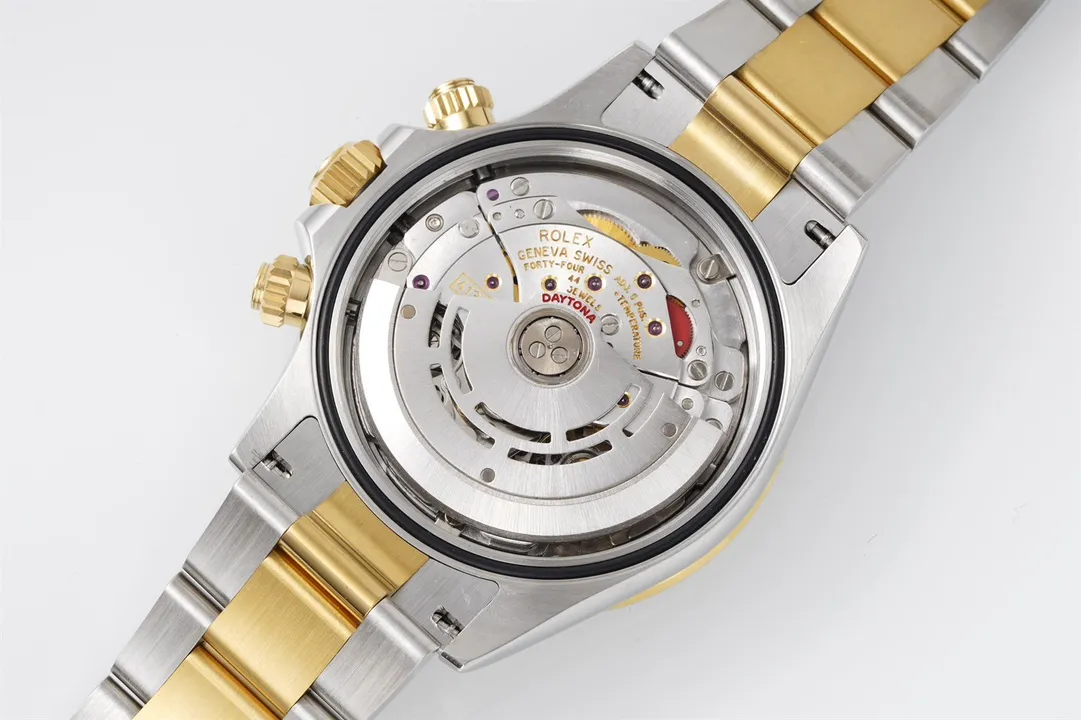 Rolex Daytona 4130 – Two-Tone Gold/Steel, Black Dial, Luxury Chronograph Watch - 图片 7