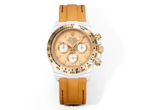 Rolex Daytona Carbon Fiber Custom Edition – Champagne Dial, Brown Strap, Enhanced Night Glow Case by VSF Watches Official Store