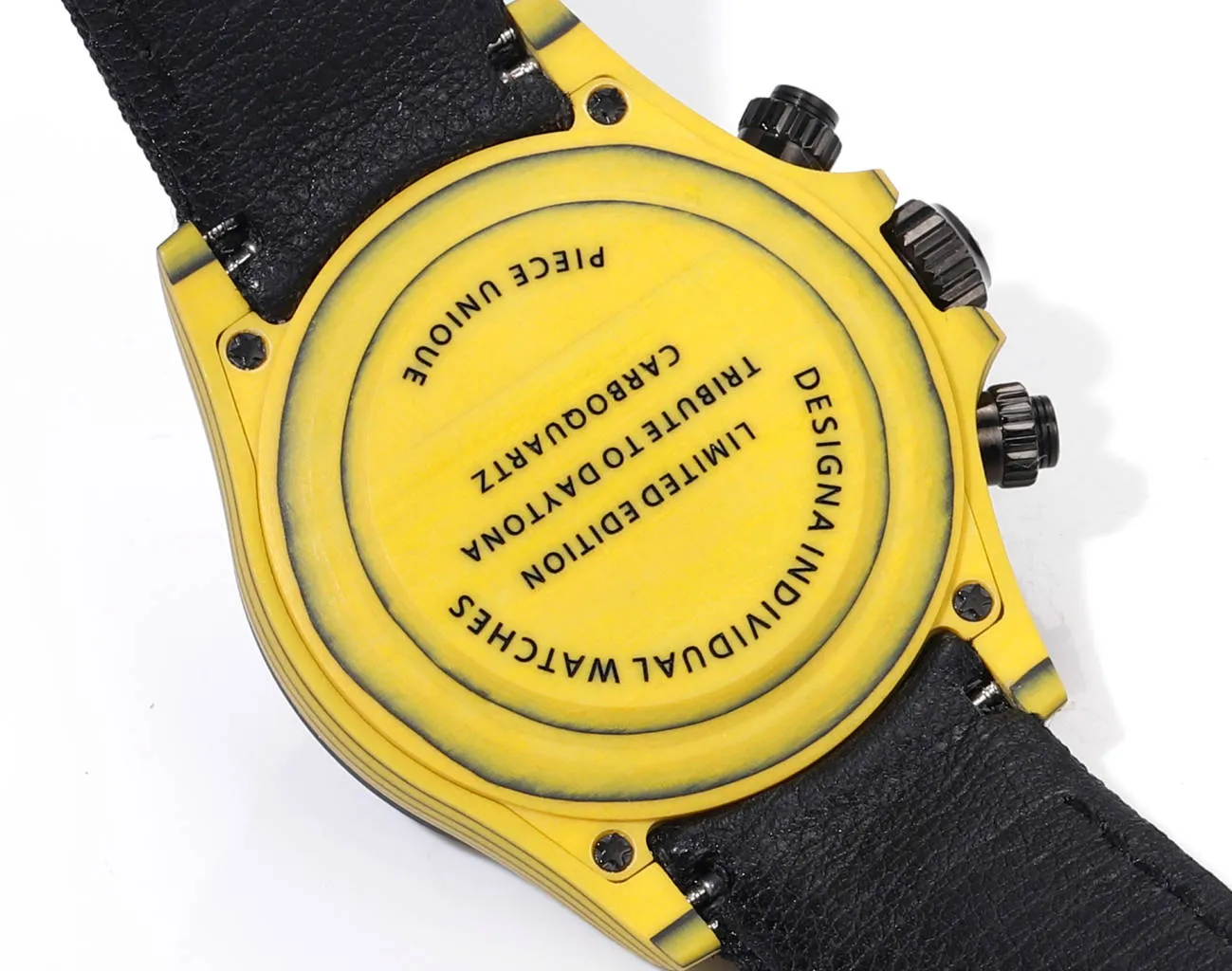 Rolex Daytona Carbon Fiber Night Glow Case Watch – Yellow with Black Strap by VSF Watches Official Store - 图片 7