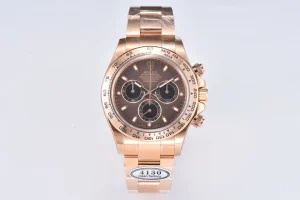 Rolex Daytona Clean Factory 116505 Rose Gold Daytona – Brown Dial, Three-Piece Strap Chronograph