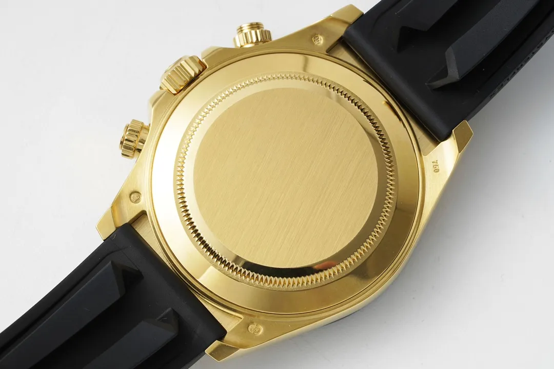 Rolex Daytona – Gold & Black Rubber Strap, Premium Watches Replica - 图片 8