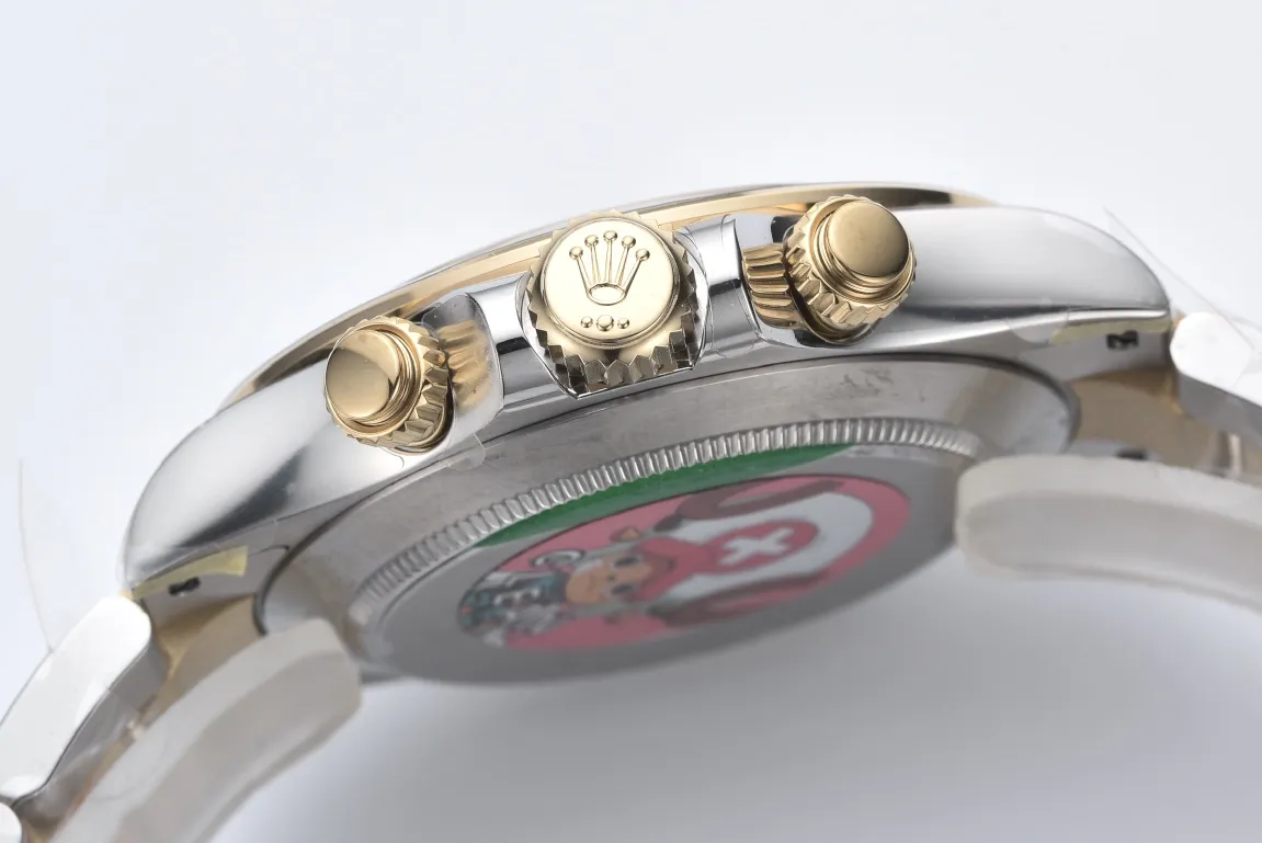 Rolex Daytona Two-Tone Champagne Dial Engraved Luxury Watch - 图片 9