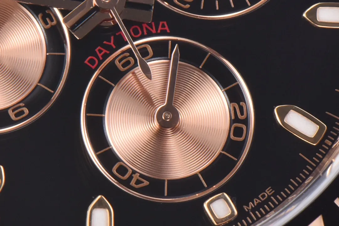 Rolex Daytona Watch – Black Dial with Rubber Strap - 图片 9