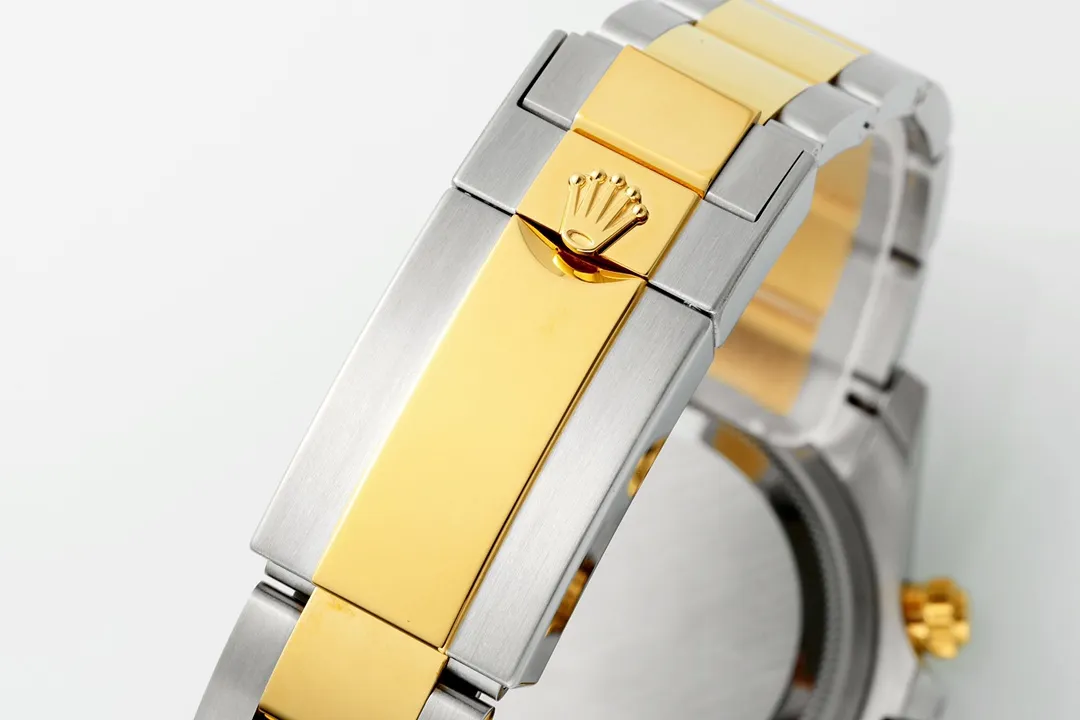 Rolex Daytona Watch – Two-Tone Stainless Steel and Gold, Black Dial, Chronograph Style - 图片 7