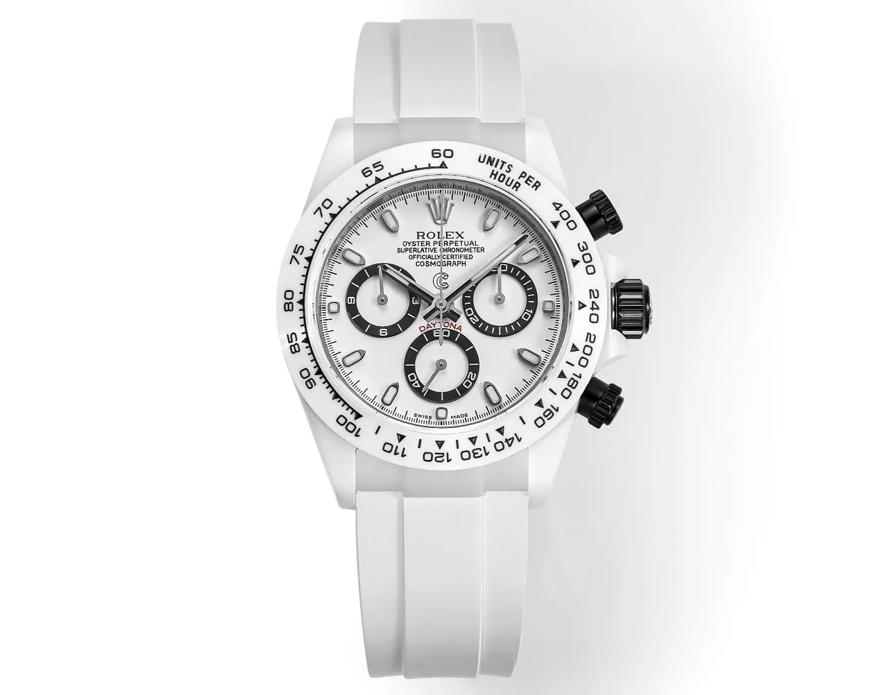 Rolex Daytona x Picasso Limited Edition White Ceramic Daytona Watch – Charles the Great Design by VSF Watches Collection