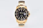 VS Factory Rolex Submariner 40mm 116618 Series – Black Dial, Gold Stainless Steel, Diver Collection