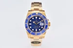 VS Factory Rolex Submariner 40mm Blue Dial Gold Tone Watch – 116618 Series