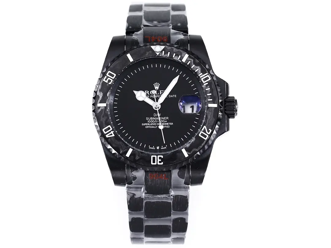 VS Factory Rolex Submariner PARAKEET – Black Custom Carbon Fiber Bezel, Gradient Green Dial Timepieces
