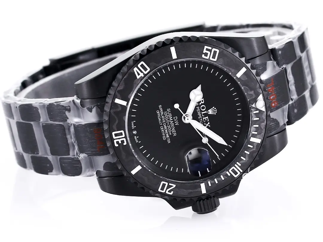 VS Factory Rolex Submariner PARAKEET – Black Custom Carbon Fiber Bezel, Gradient Green Dial Timepieces - 图片 4