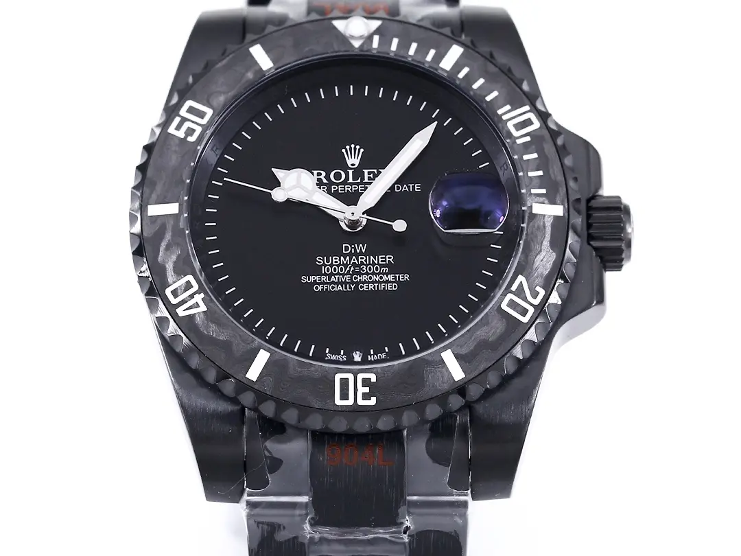 VS Factory Rolex Submariner PARAKEET – Black Custom Carbon Fiber Bezel, Gradient Green Dial Timepieces - 图片 5