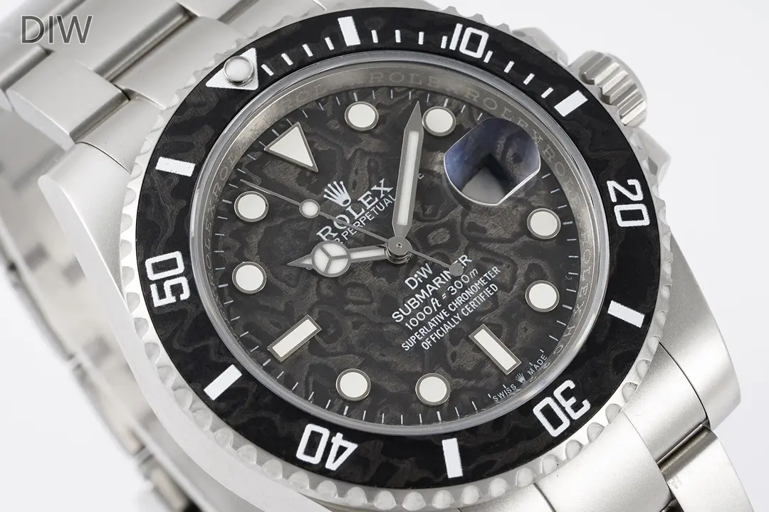 Rolex Submariner PARAKEET – Custom Black Carbon Fiber Dial, Premium Stainless Steel Timepiece - 图片 3