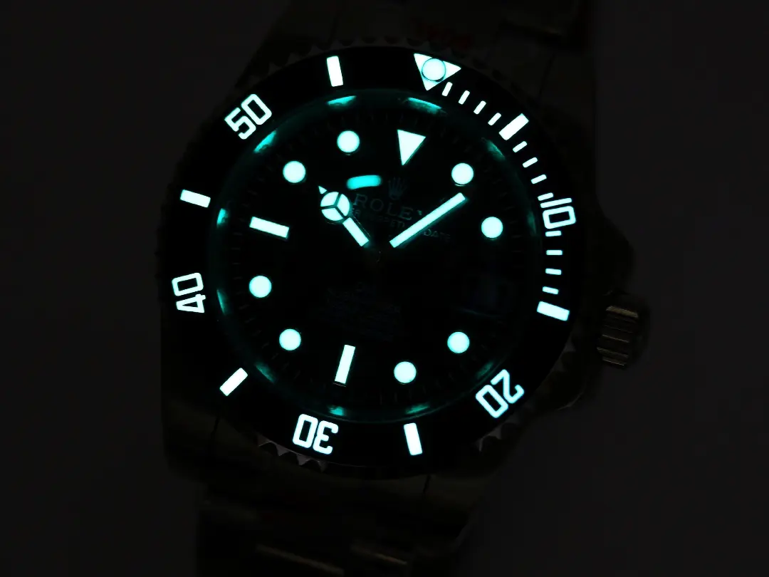 Rolex Submariner PARAKEET – Custom Black Gradient Green Dial with Red Bezel – 904L Stainless Steel by VSF Watches Official Store - 图片 2