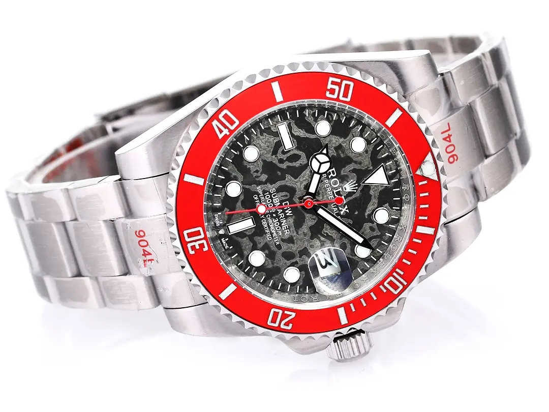 Rolex Submariner PARAKEET – Custom Black Gradient Green Dial with Red Bezel – 904L Stainless Steel by VSF Watches Official Store - 图片 7