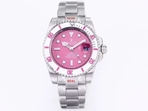 Rolex Submariner PARAKEET – Custom Pink Gradient Dial, Stainless Steel Luxury Timepiece