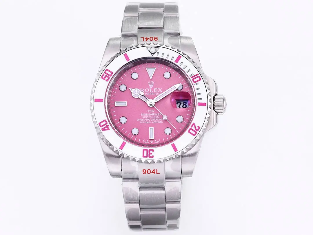 Rolex Submariner PARAKEET – Custom Pink Gradient Dial, Stainless Steel Luxury Timepiece