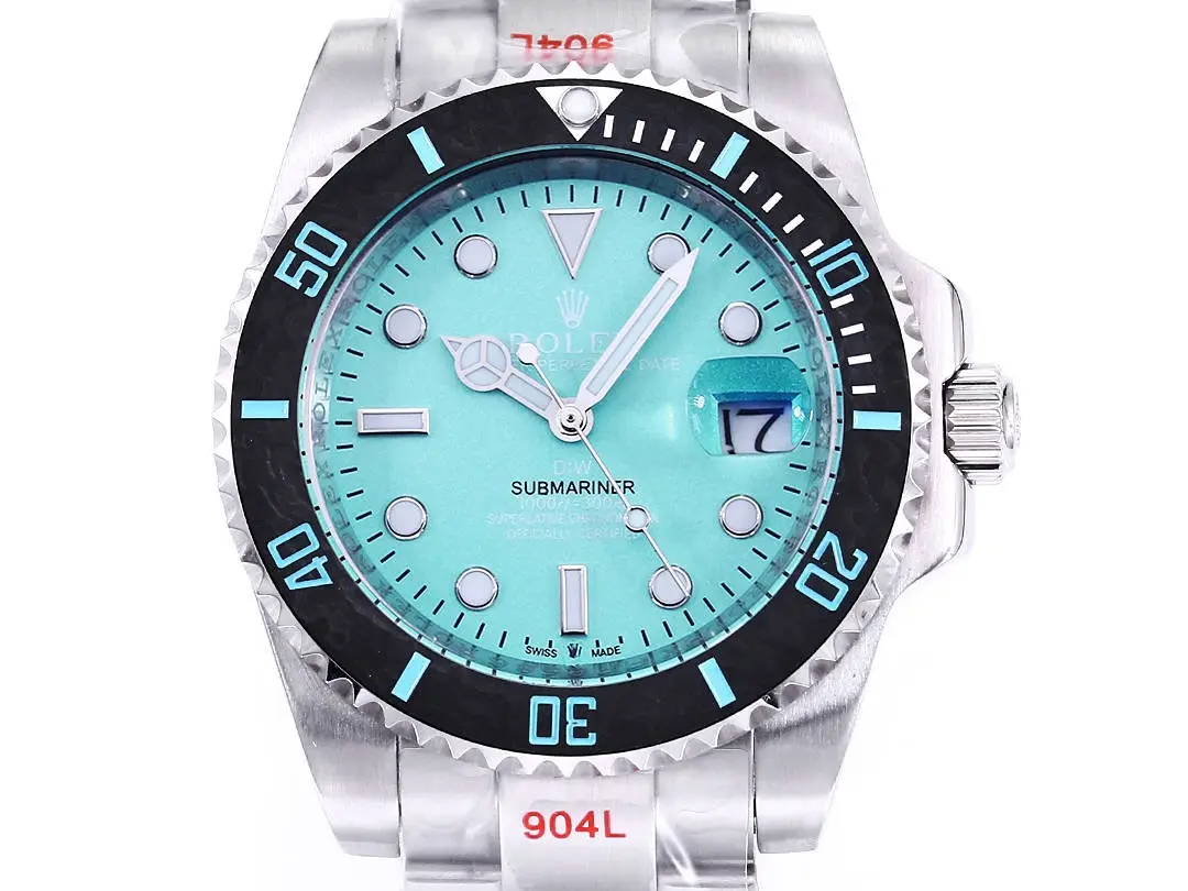 VS Factory Rolex Submariner PARAKEET Custom Watch – Gradient Green Dial, Carbon Fiber Bezel, Stainless Steel - 图片 2
