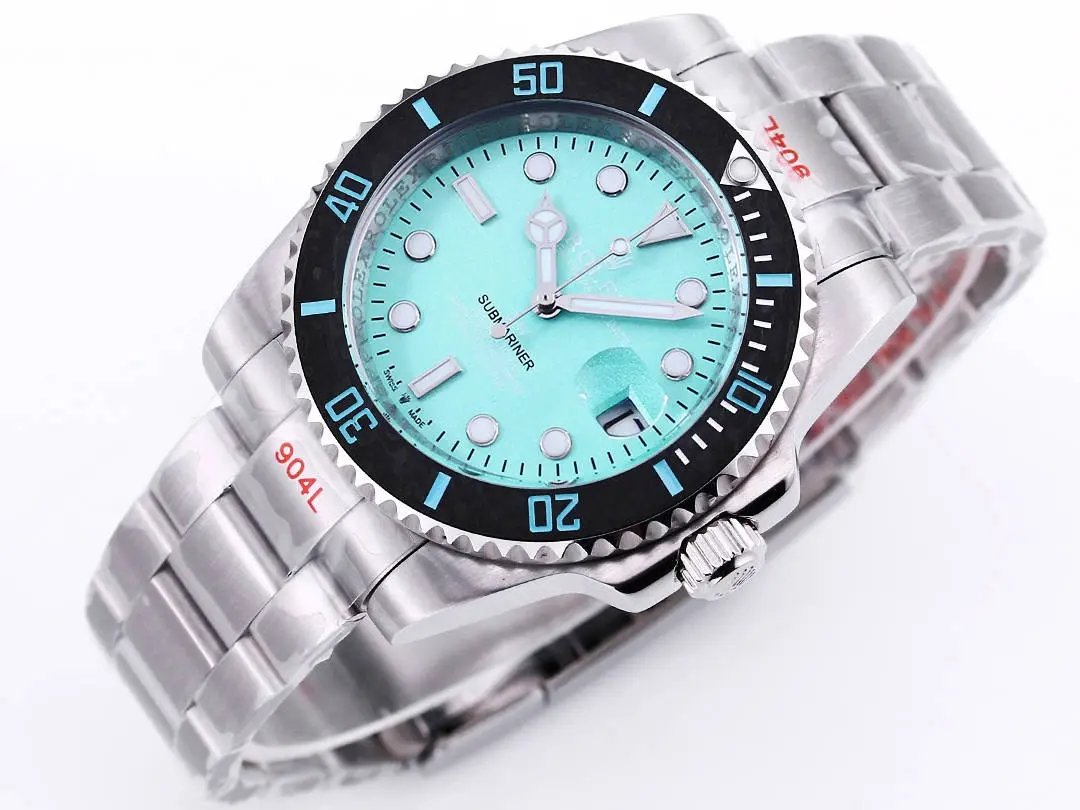 VS Factory Rolex Submariner PARAKEET Custom Watch – Gradient Green Dial, Carbon Fiber Bezel, Stainless Steel - 图片 3