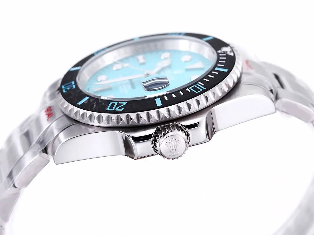 VS Factory Rolex Submariner PARAKEET Custom Watch – Gradient Green Dial, Carbon Fiber Bezel, Stainless Steel - 图片 7