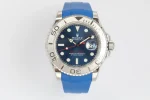 Rolex Yacht-Master 42 Blue Dial Stainless Steel Case with Blue Rubber Strap – Sporty Elegant  Automatic Timepiece