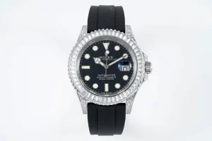 Rolex Yacht-Master 42mm Black Dial Diamond Bezel Rubber Strap Watch Collection