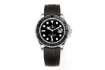 VS Factory Rolex Yacht-Master 42mm – Black Dial, Stainless Steel Case, Black Rubber Strap by VSF Watches Official Store