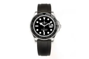 VS Factory Rolex Yacht-Master 42mm – Black Dial, Stainless Steel Case, Black Rubber Strap by VSF Watches Official Store