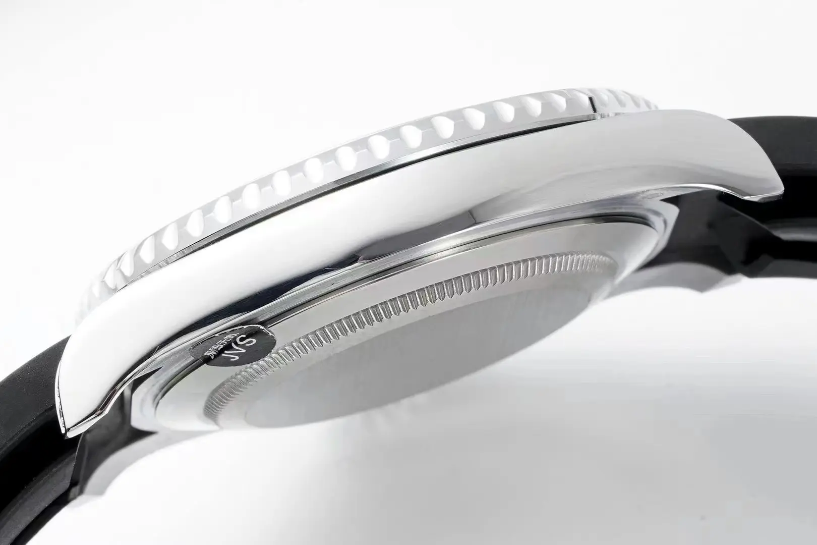 Rolex Yacht-Master 42mm Platinum Case Watch with Diamond & Amethyst Bezel and Black Rubber Strap - 图片 7