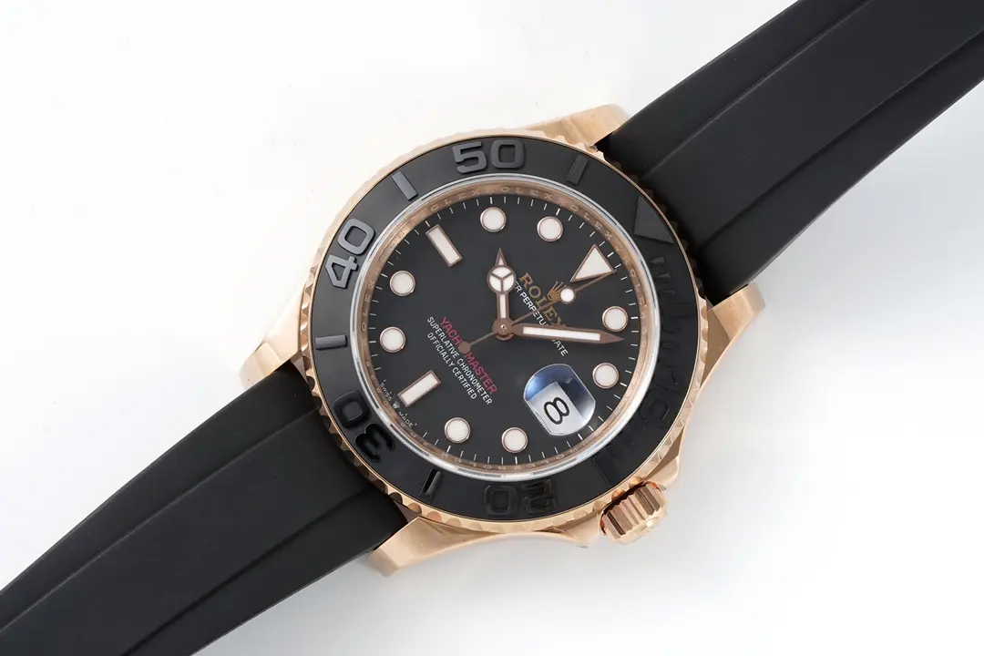 VS Factory Rolex Yacht-Master 40mm Rose Gold Black Dial Rubber Strap Automatic VSF Luxury Watch – Premium VSF Timepiece - 图片 2