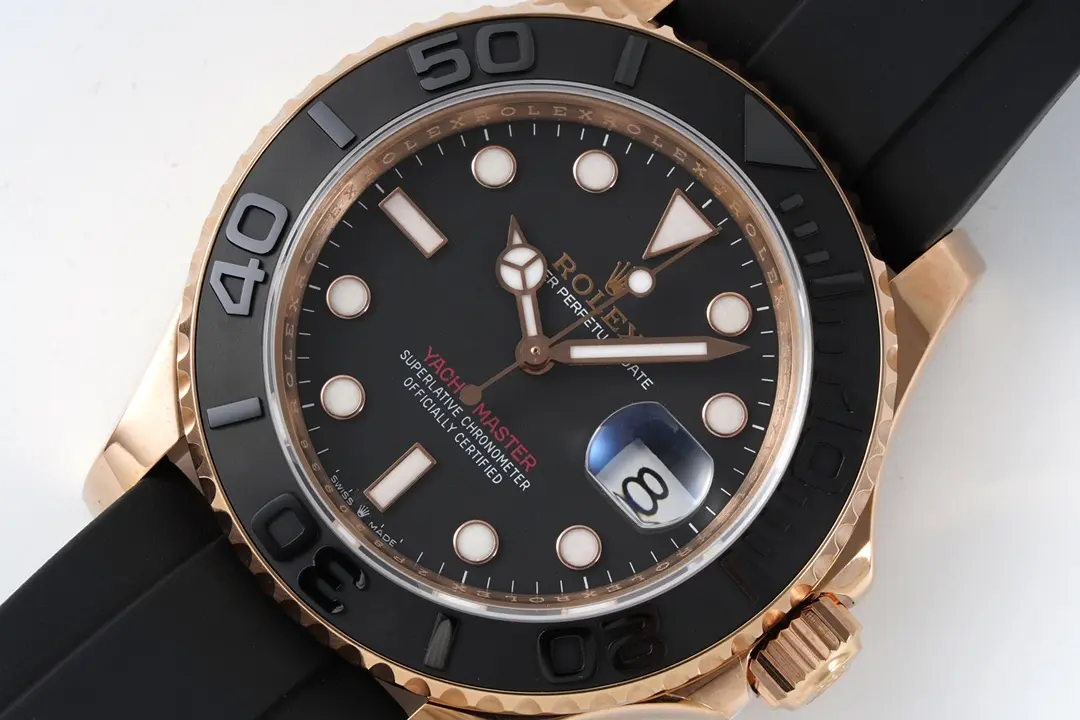 VS Factory Rolex Yacht-Master 40mm Rose Gold Black Dial Rubber Strap Automatic VSF Luxury Watch – Premium VSF Timepiece - 图片 3