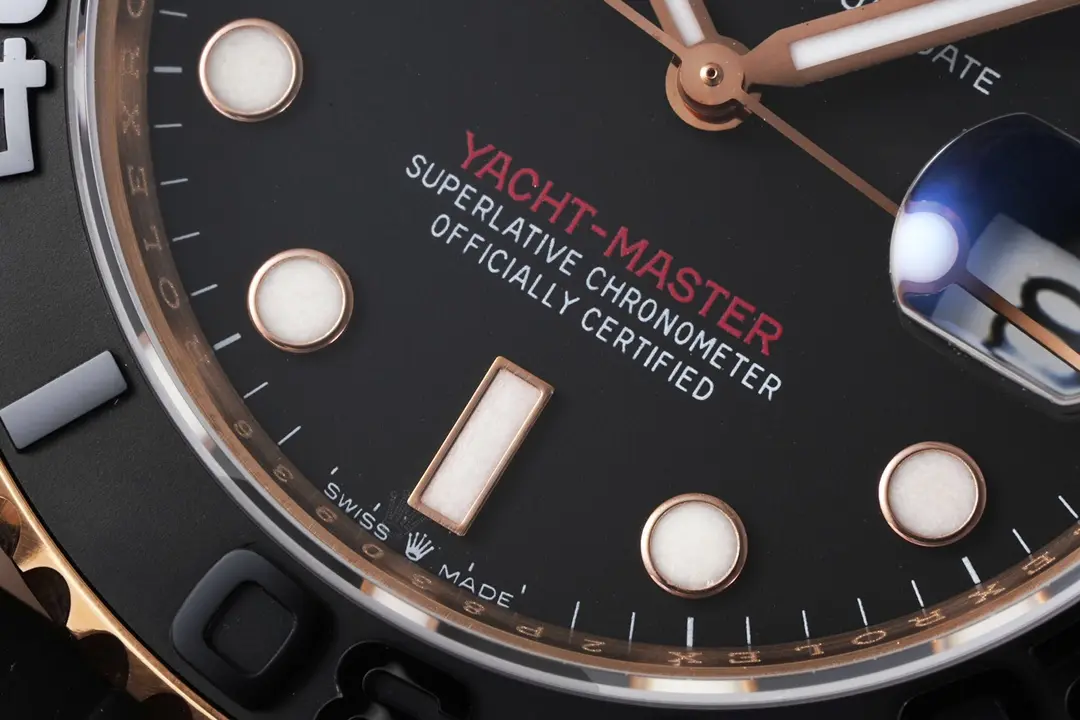 VS Factory Rolex Yacht-Master 40mm Rose Gold Black Dial Rubber Strap Automatic VSF Luxury Watch – Premium VSF Timepiece - 图片 5