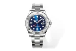 Rolex Yacht-Master 42mm Stainless Steel Watch with Blue Dial and Oyster Bracelet – Classic Elegant Sporty