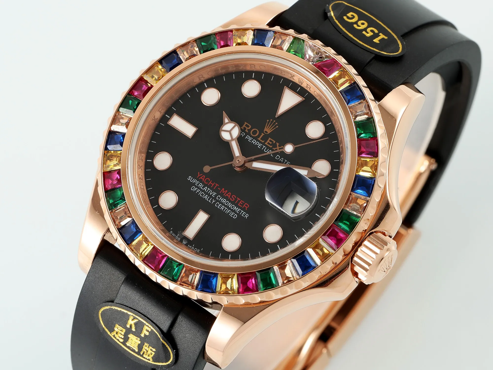 Rolex Yacht-Master Rose Gold Black Rubber – Premium - 图片 3