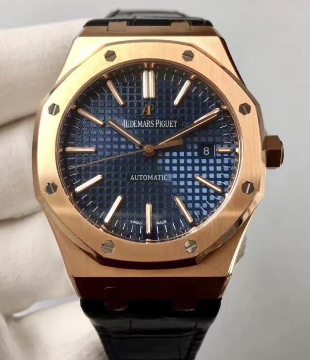 Royal Oak Rose Gold Brown Dial Swiss Movement - 图片 7