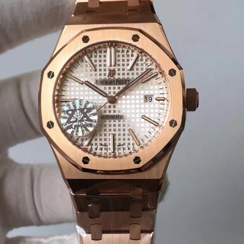 Royal Oak Rose Gold Brown Dial Swiss Movement - 图片 9