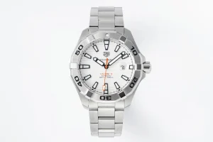 V6 Factory TAG Heuer Super Aquaracer Series Replica Watch – Silver Stainless Steel, White Dial, Formal Casual Super Clone Style