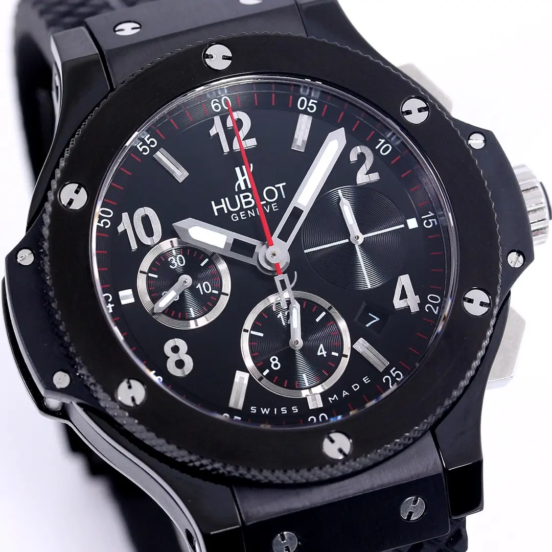 TMF Factory HUBLOT Big Bang 44mm Black Ceramic Chronograph Watch with Rubber Strap – Super Clone Edition - 图片 4