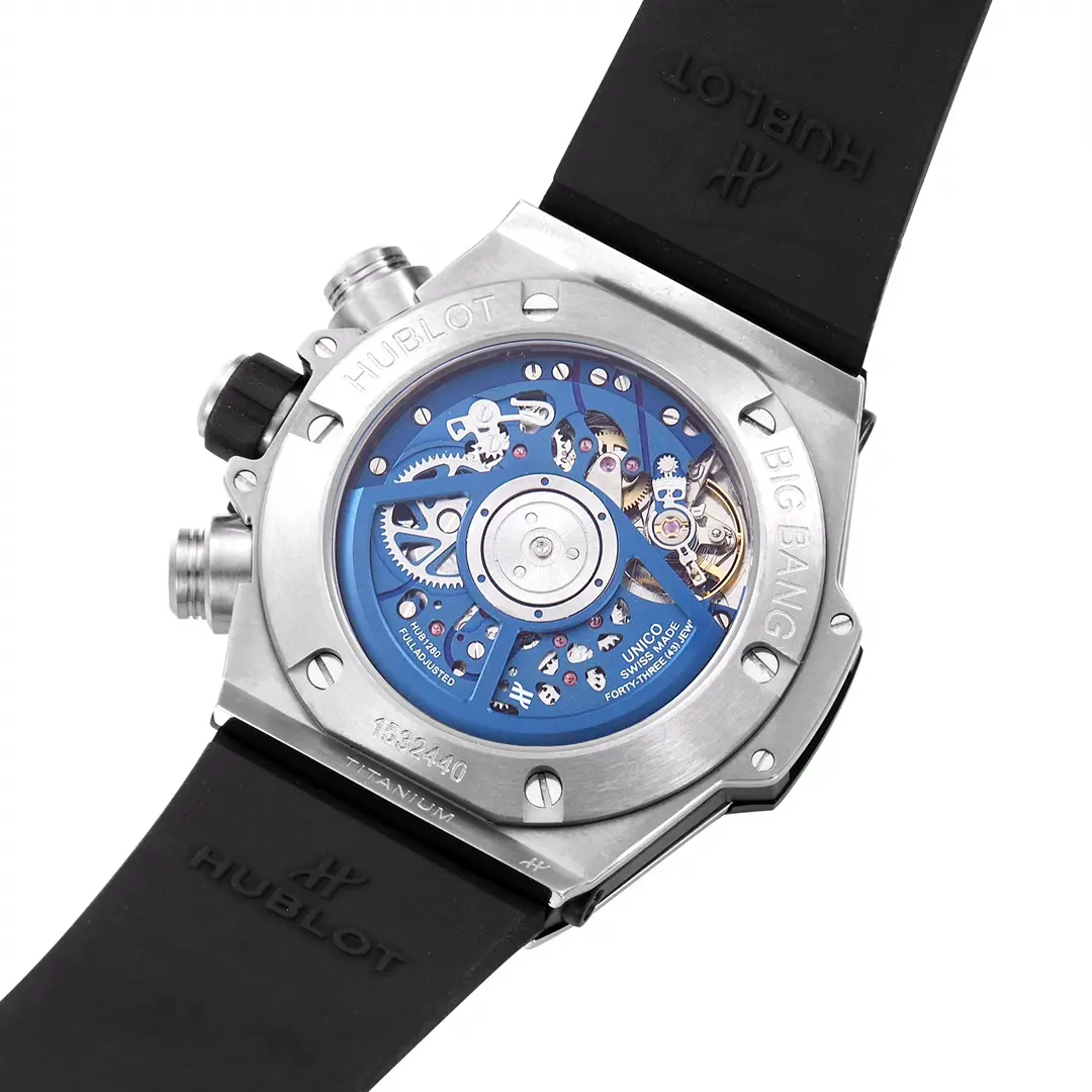 TMF Factory Hublot Big Bang Watch – Blue Dial, Chronograph, Titanium Case, Rubber Strap, Super Clone Quality - 图片 8