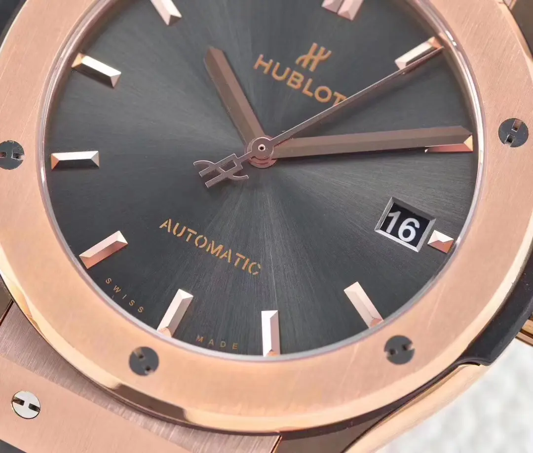 TMF Factory Hublot Classic Fusion Rose Gold with Black Dial – 45mm Automatic Super Clone Watch - 图片 4