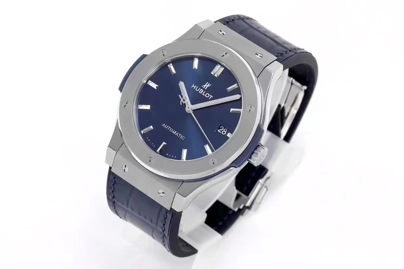 TMF Factory Hublot Classic Fusion WWF Replica Watch – Titanium, Blue Dial, 45MM Automatic Super Clone - 图片 2