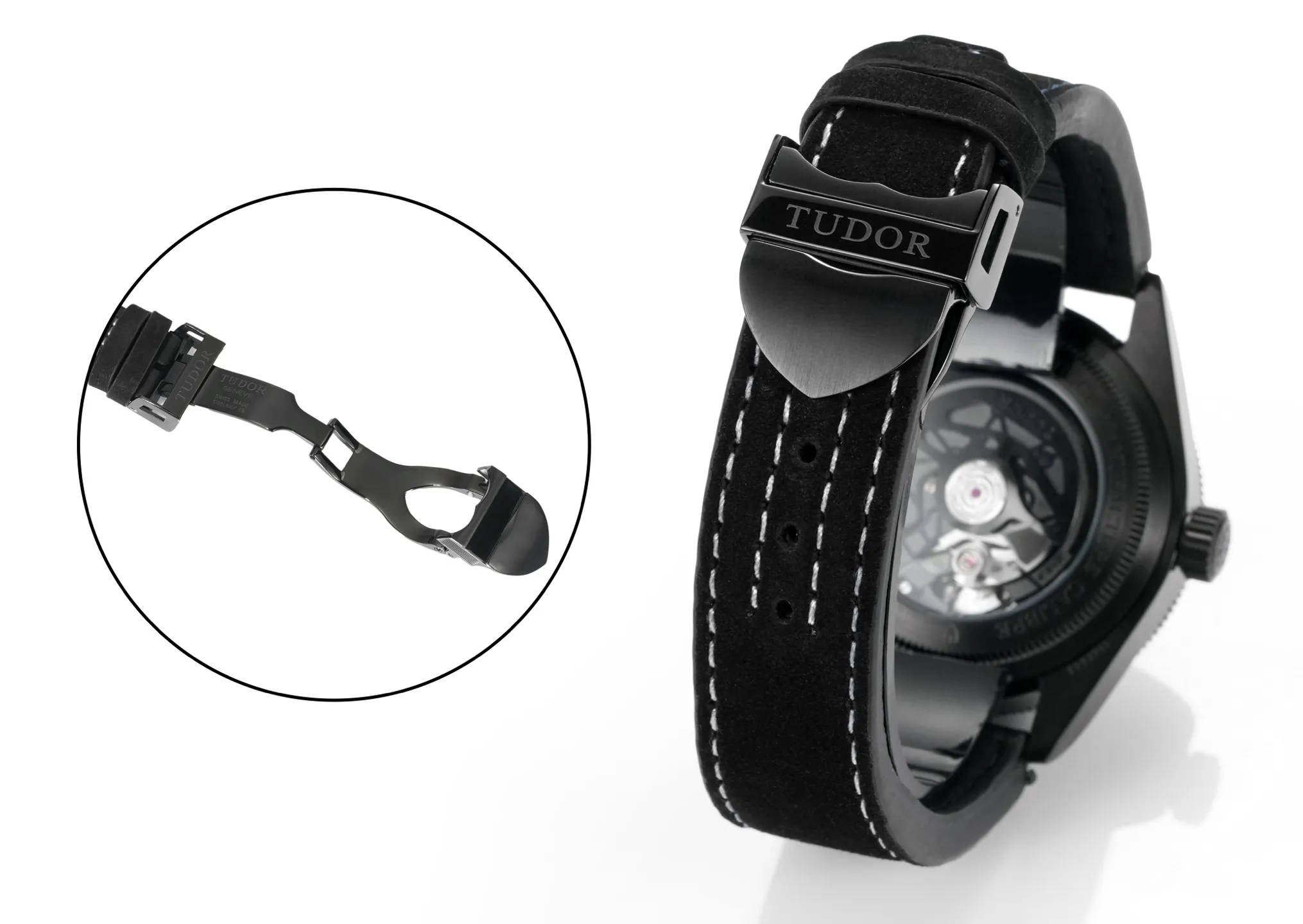 Tudor Black Bay Blue Dial Automatic Diver’s Watch with Black Leather Strap - 图片 8