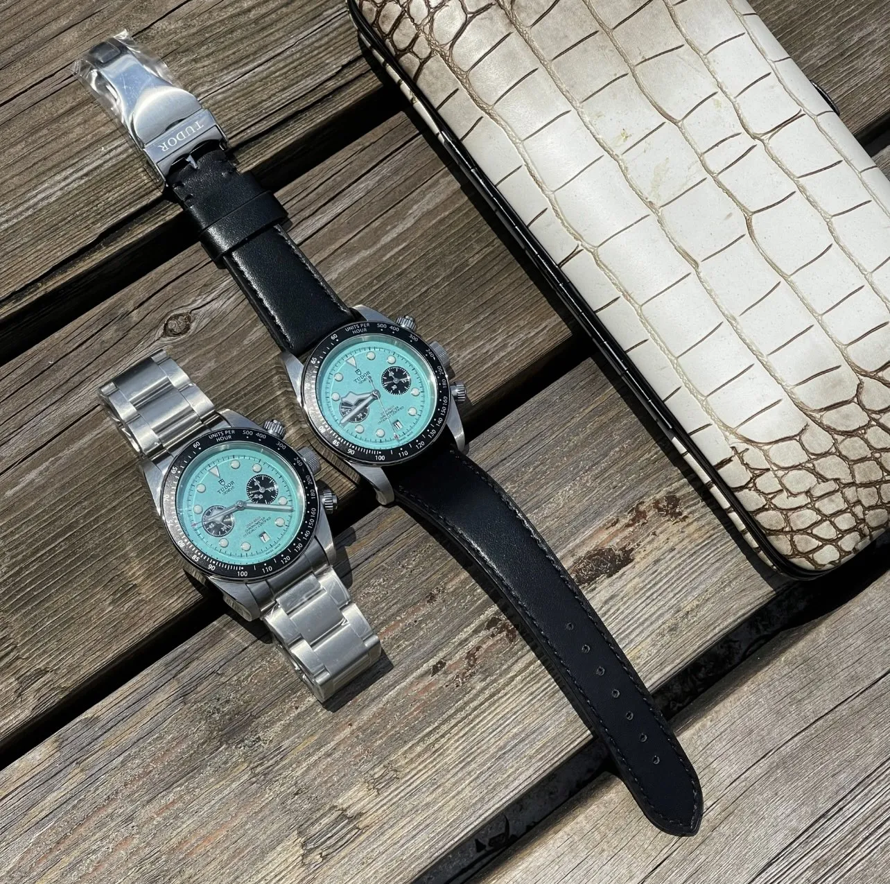 Tudor Black Bay Chrono Turquoise Dial Stainless Steel Bracelet Men’s Chronograph Watch - 图片 9