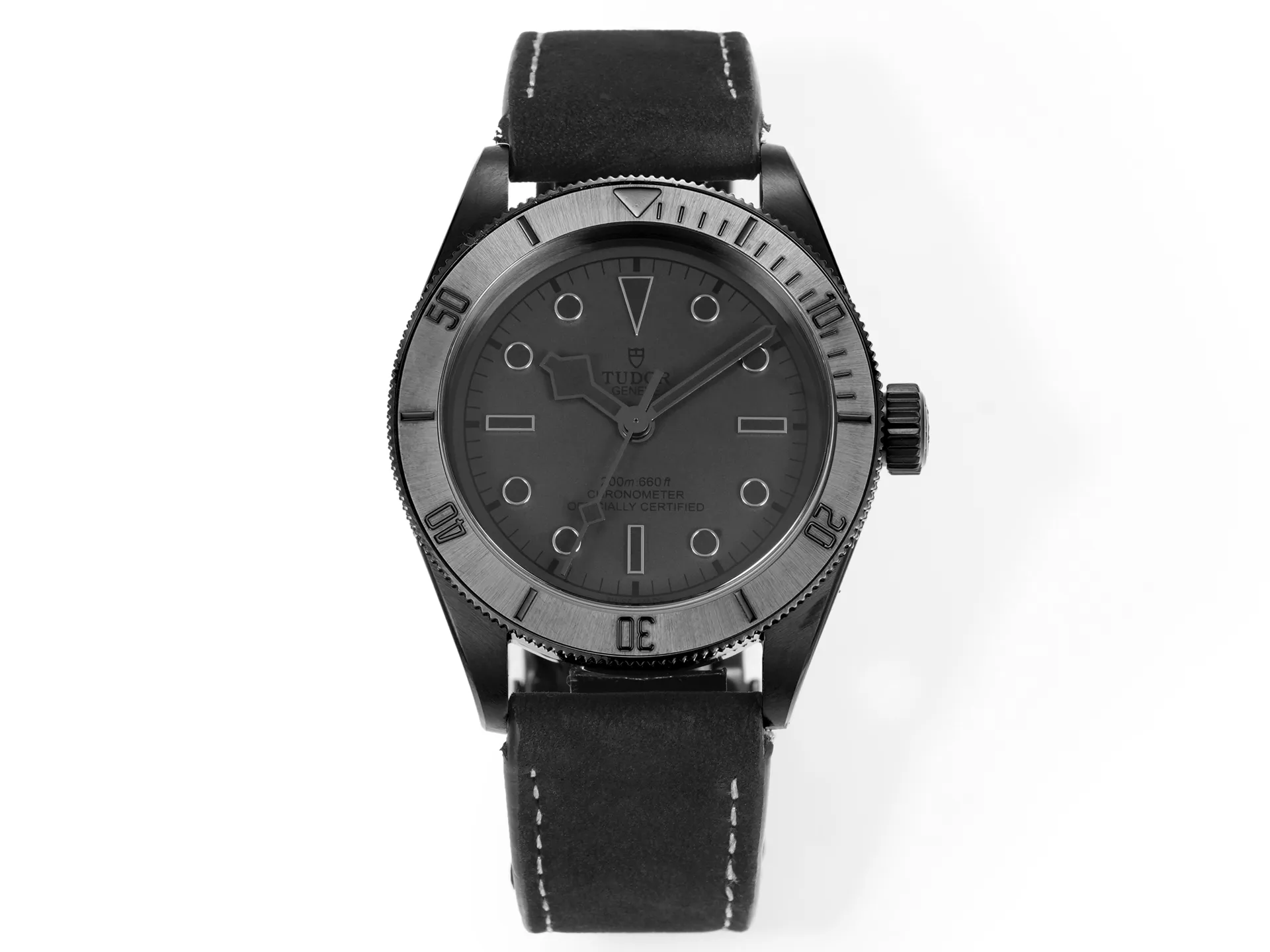 Tudor Black Bay Fifty-Eight Automatic Men’s Dive Watch – Black Dial, Matte Black Bezel, Black Leather Strap